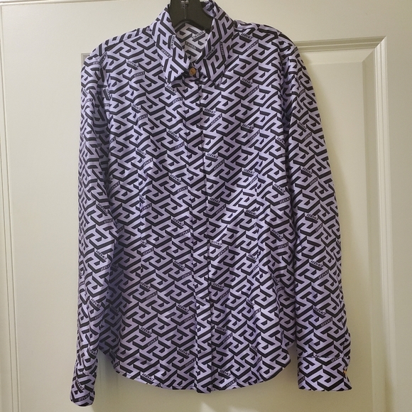 Versace Greca Silk Twill Blouse - Picture 7 of 16